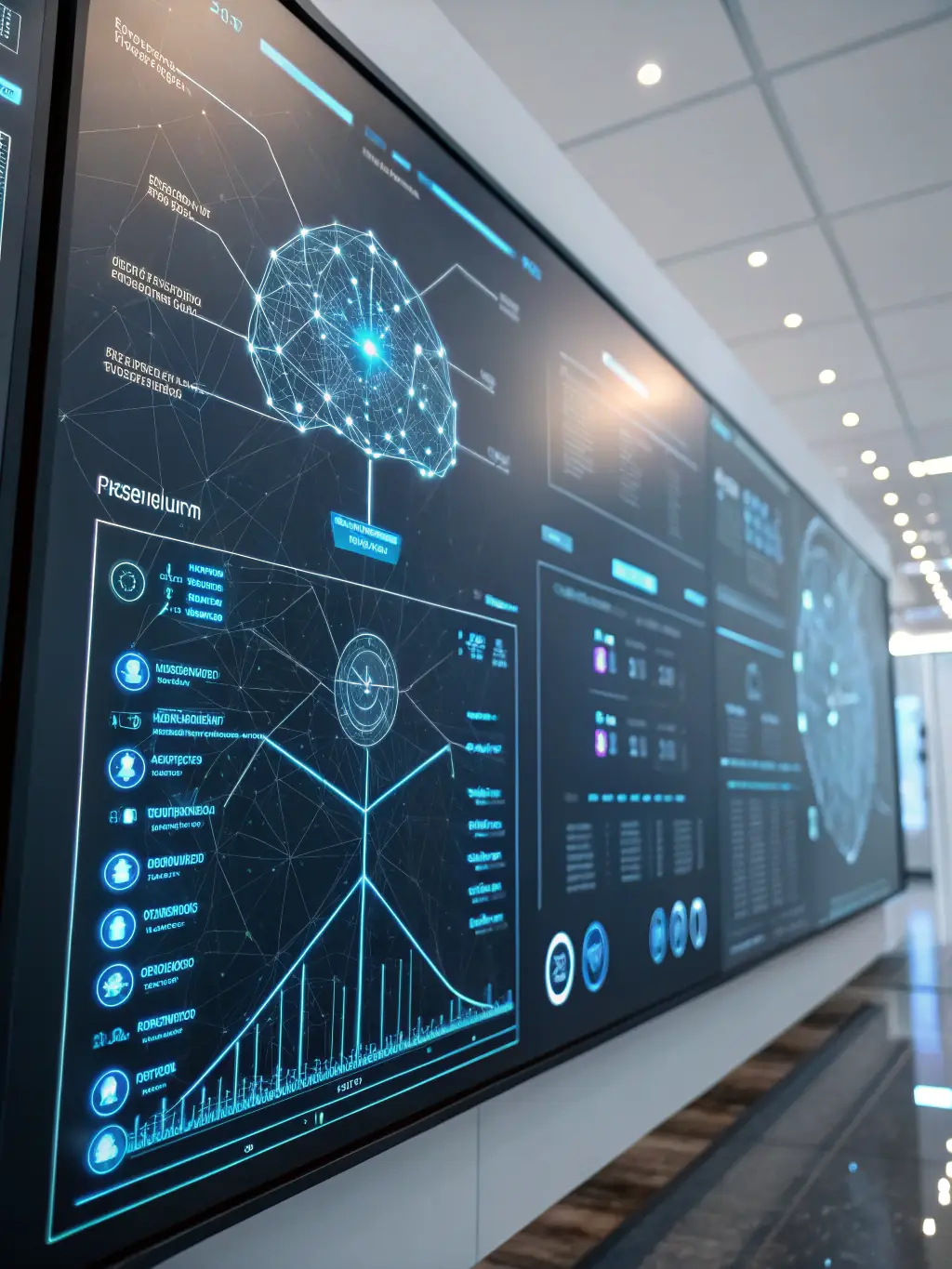 A visually appealing graphic of an AI bot managing marketing campaigns, optimizing ad spend, and personalizing customer experiences.