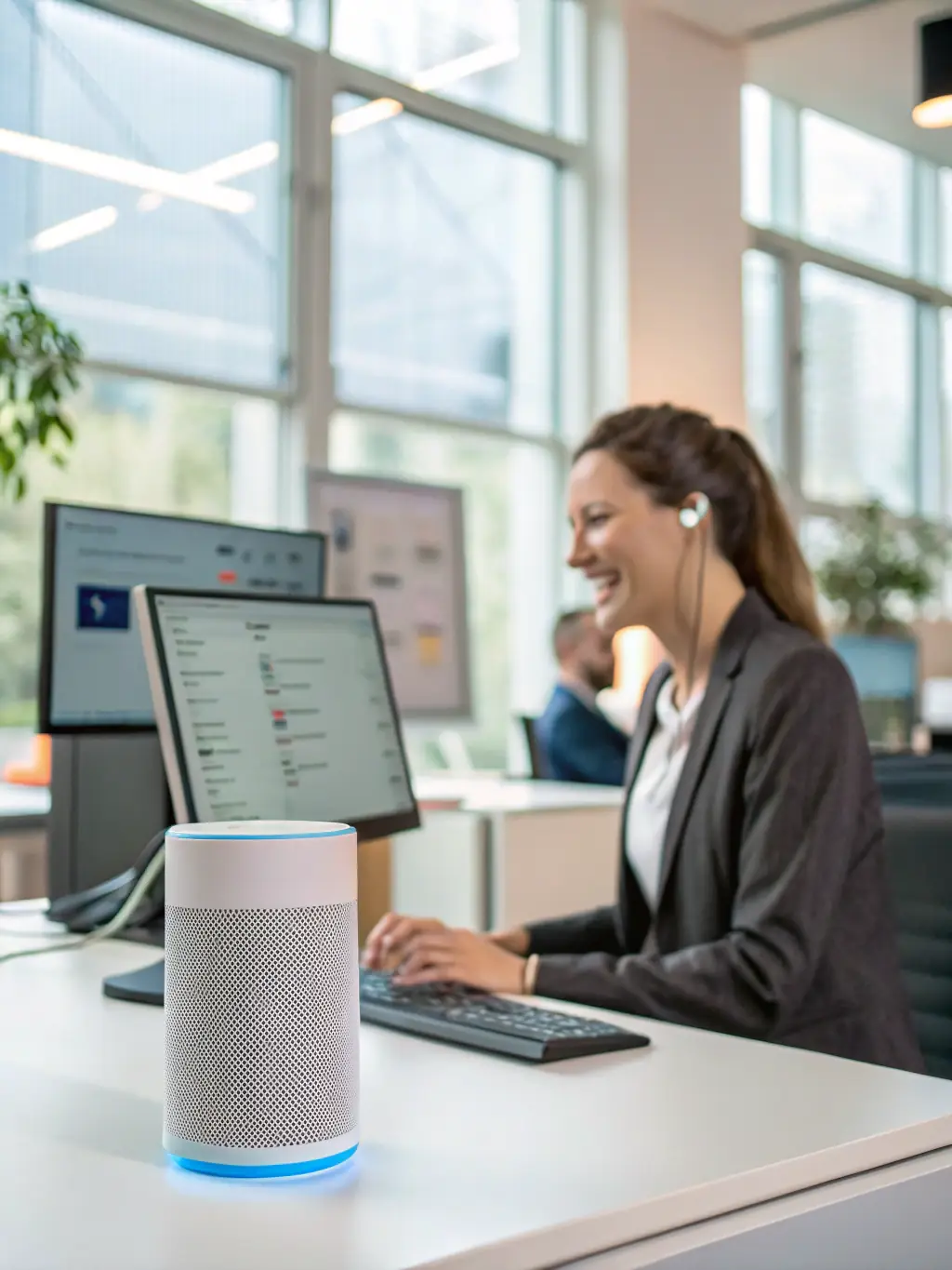 An AI HR bot onboarding a new employee, automating paperwork, answering HR-related questions, and providing a smooth and efficient onboarding experience.